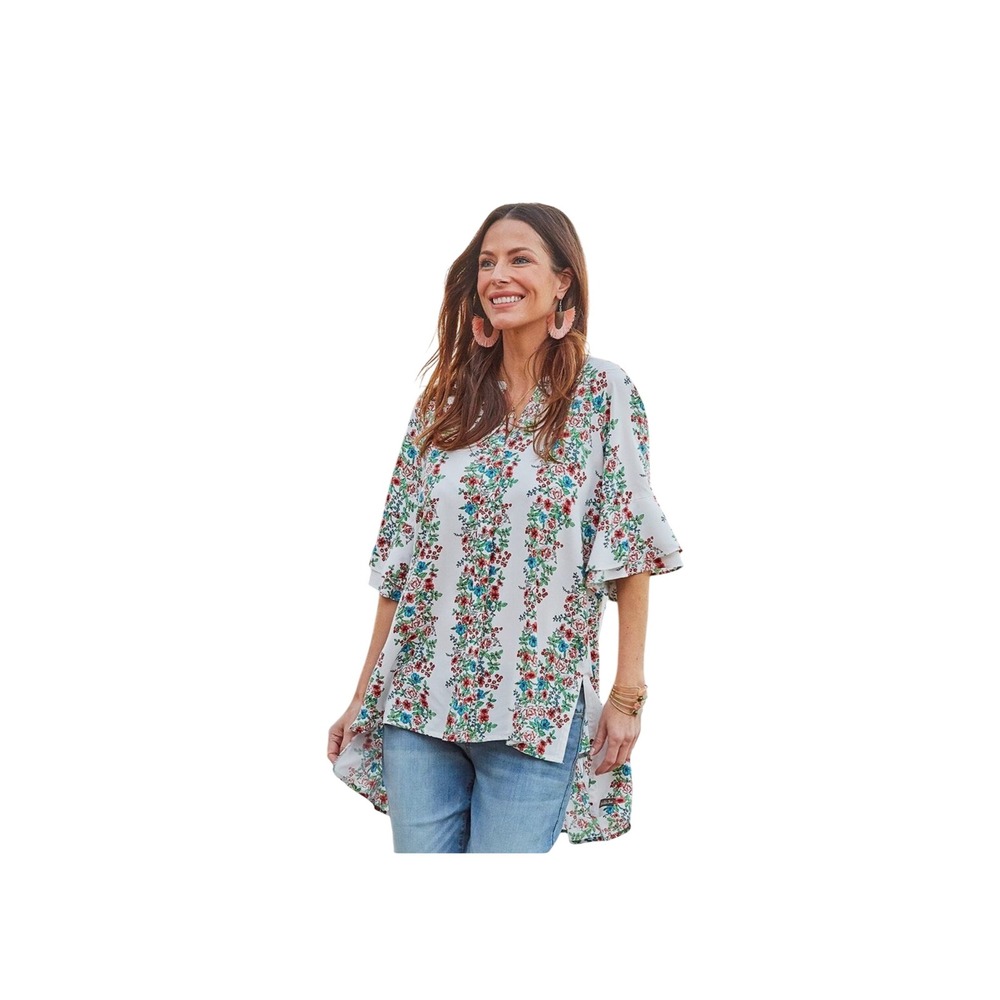Matilda Jane Our Atlas Top Womens Size X-Large Floral Wish You Were Here Boho‎